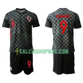 Croazia Andrej Kramaric 9 Bambino Maglia Trasferta Euro 2020 Manica Corta (+ Pantaloncini)